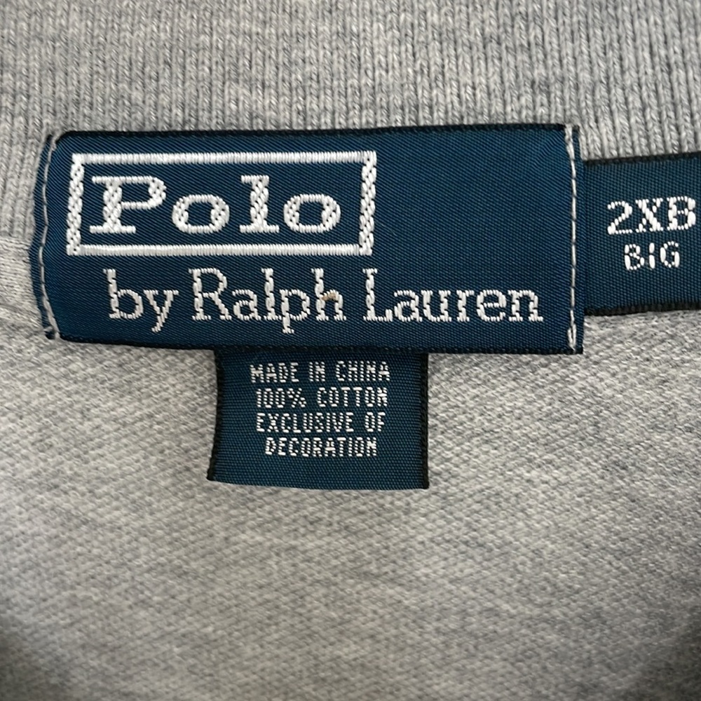 Ralph Lauren gray polo 2XB with navy polo emblem - Picture 4 of 5